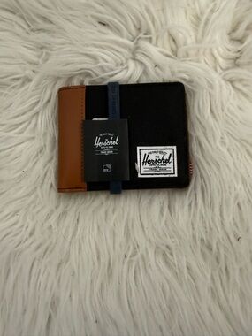 Herschel Black & Brown RFID Bifold Wallet